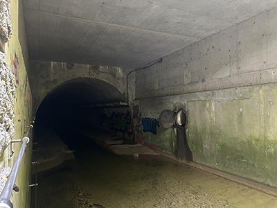 Bild des Tunneleingangs in die Eulach bei Sulzerhochhaus